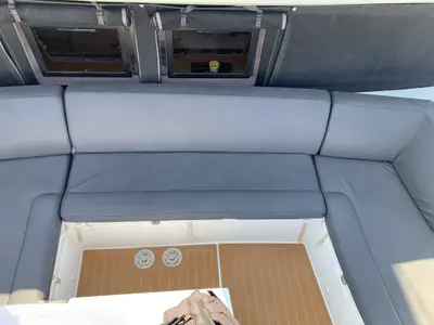 Deck of ALKISTIS, a Lagoon 450 Fly catamaran at Athens, Greece