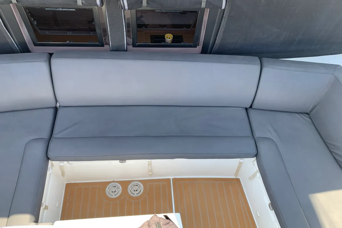 Deck of ALKISTIS, a Lagoon 450 Fly catamaran at Athens, Greece