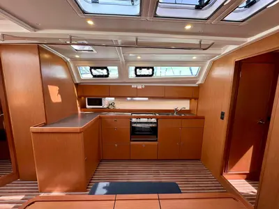 Galley of Pumba, a Bavaria Cruiser 46 sailboat at Sukošan, Croatia