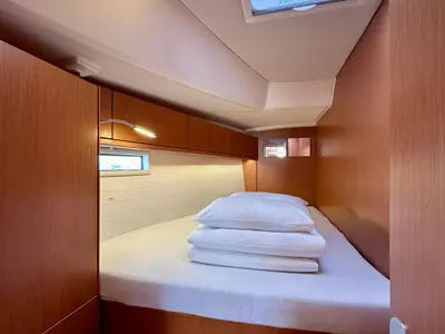 Cabin on Pumba, a Bavaria Cruiser 46 sailboat at Sukošan, Croatia