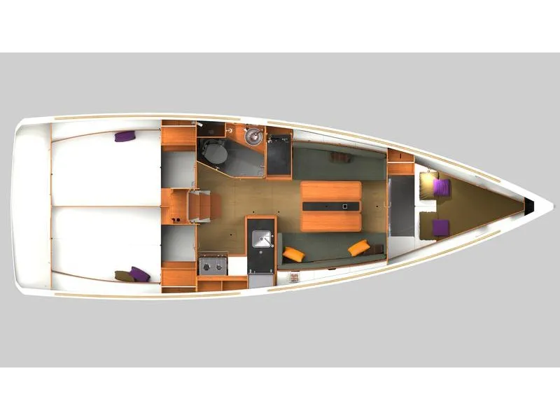 Cha-Cha, a Jeanneau Sun Odyssey 349 sailboat at Split, Croatia