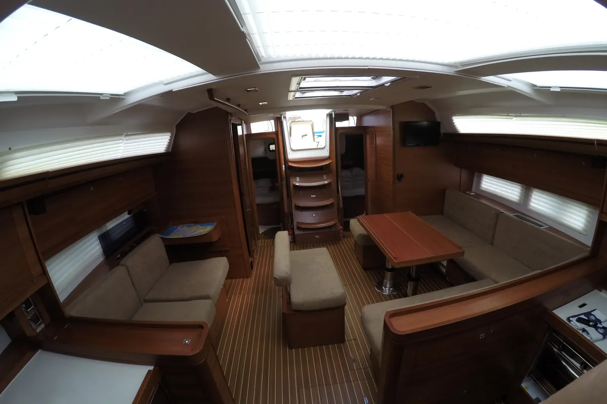 Salon of Luce, a Dufour 512 Grand Large sailboat at Dubrovnik, Croatia