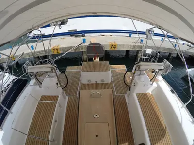 Cockpit of Luce, a Dufour 512 Grand Large sailboat at Dubrovnik, Croatia