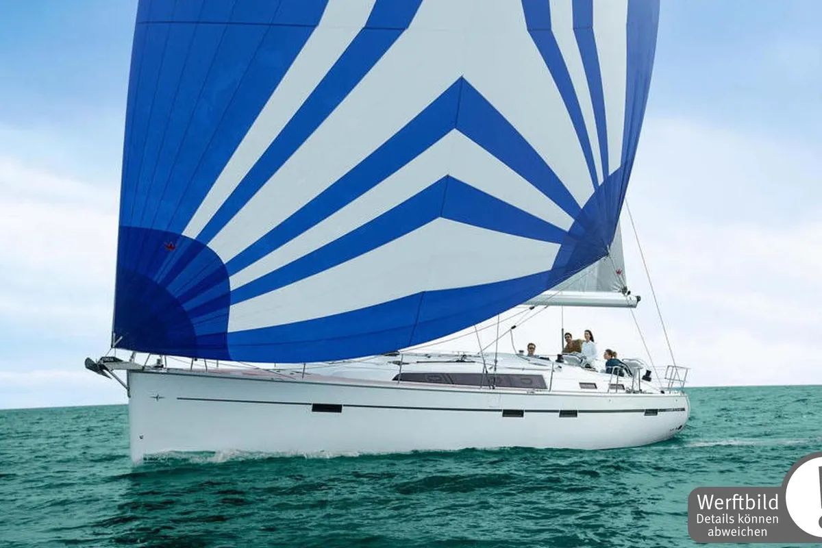 Exterior view of Jumbo, a Bavaria Cruiser 51 sailboat at Heiligenhafen, Germany