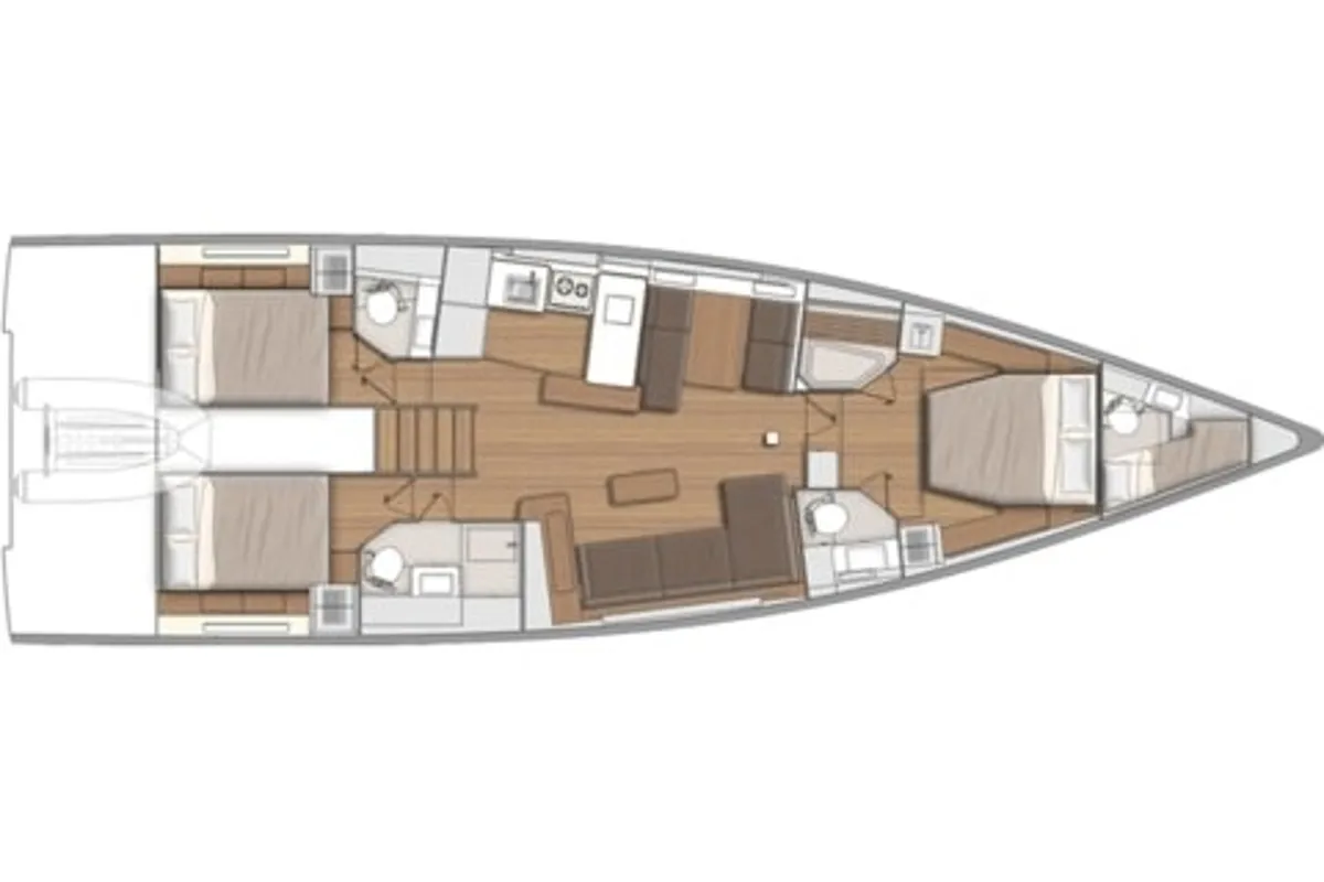 Oktana, a Beneteau First 53 sailboat at Lavrion, Greece