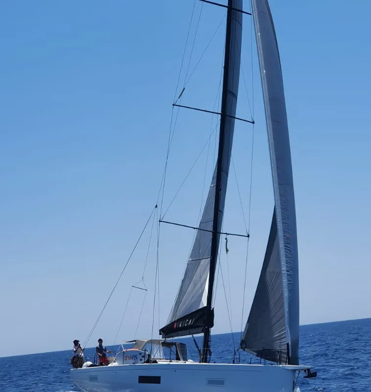 Oktana, a Beneteau First 53 sailboat at Lavrion, Greece