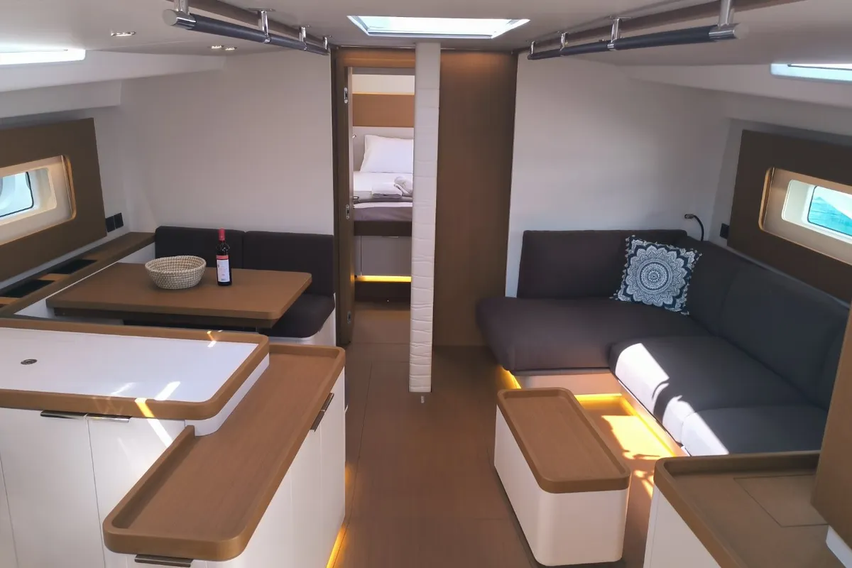 Oktana, a Beneteau First 53 sailboat at Lavrion, Greece