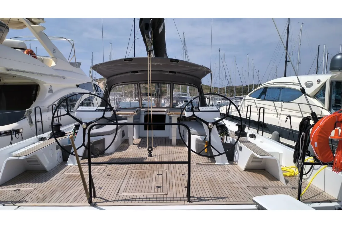 Oktana, a Beneteau First 53 sailboat at Lavrion, Greece