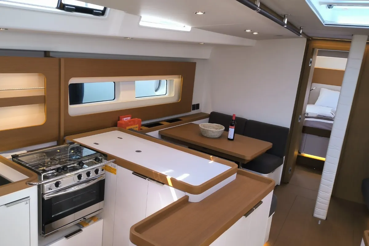 Oktana, a Beneteau First 53 sailboat at Lavrion, Greece
