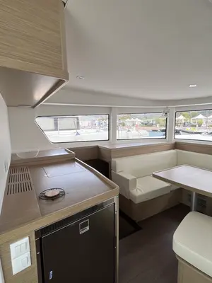 Galley of Amlad, a Lagoon 42 catamaran at Salerno, Italy