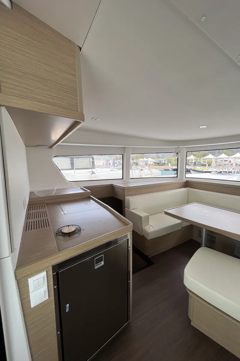 Galley of Amlad, a Lagoon 42 catamaran at Salerno, Italy