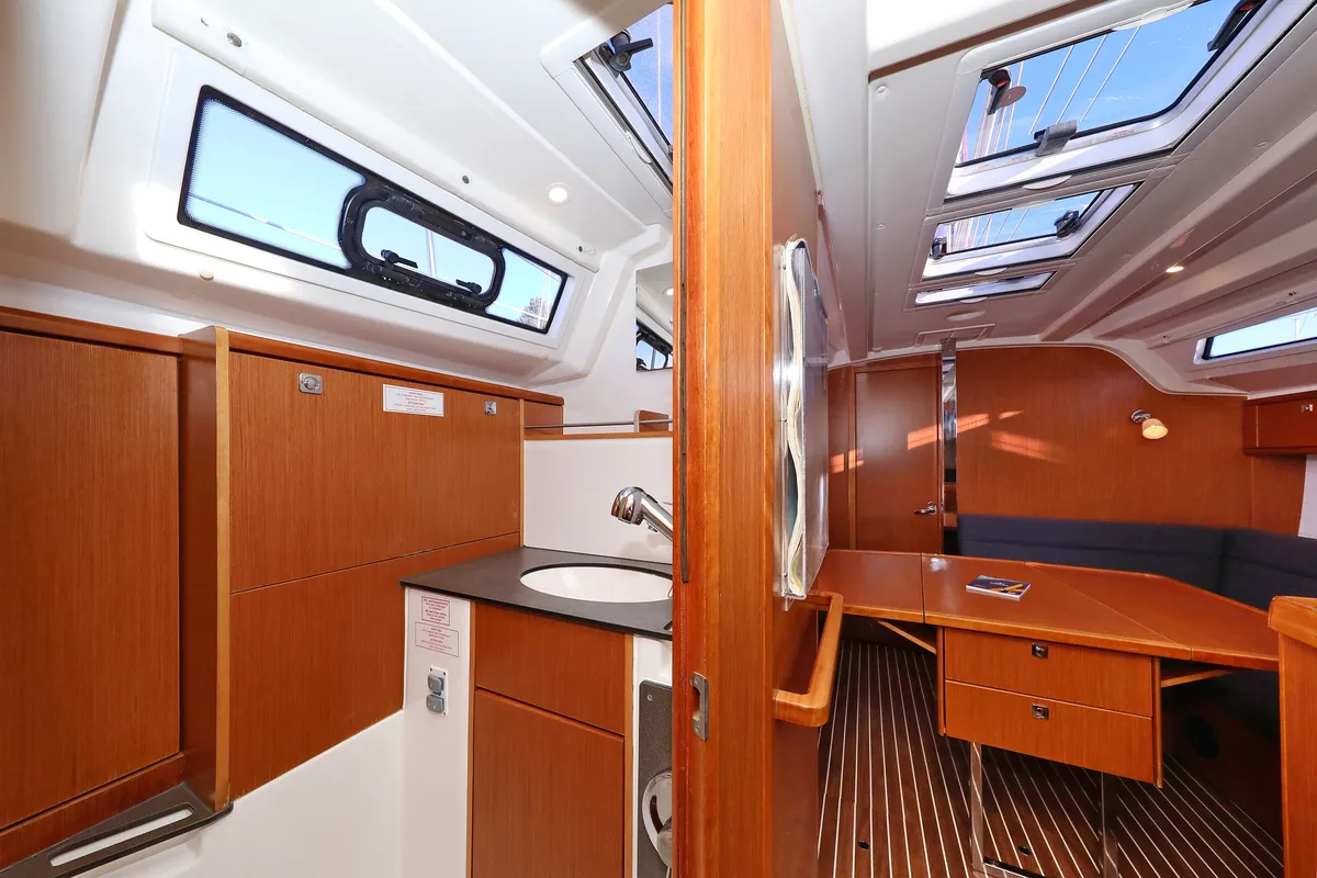 Salon of Angelic, a Bavaria Cruiser 37 sailboat at Grad Biograd na Moru, Croatia