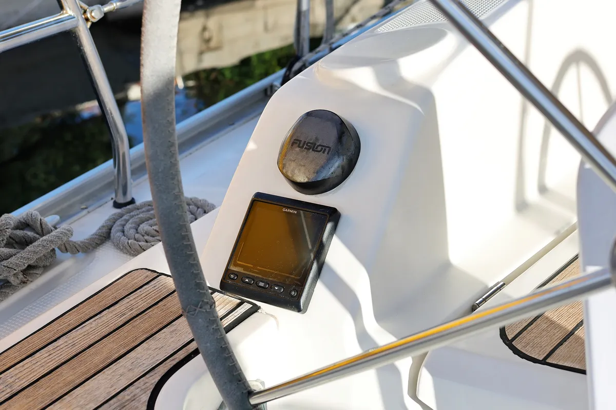 Cockpit of Angelic, a Bavaria Cruiser 37 sailboat at Grad Biograd na Moru, Croatia