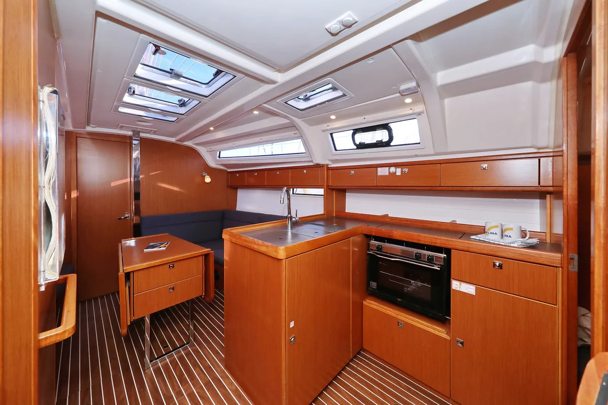 Galley of Angelic, a Bavaria Cruiser 37 sailboat at Grad Biograd na Moru, Croatia