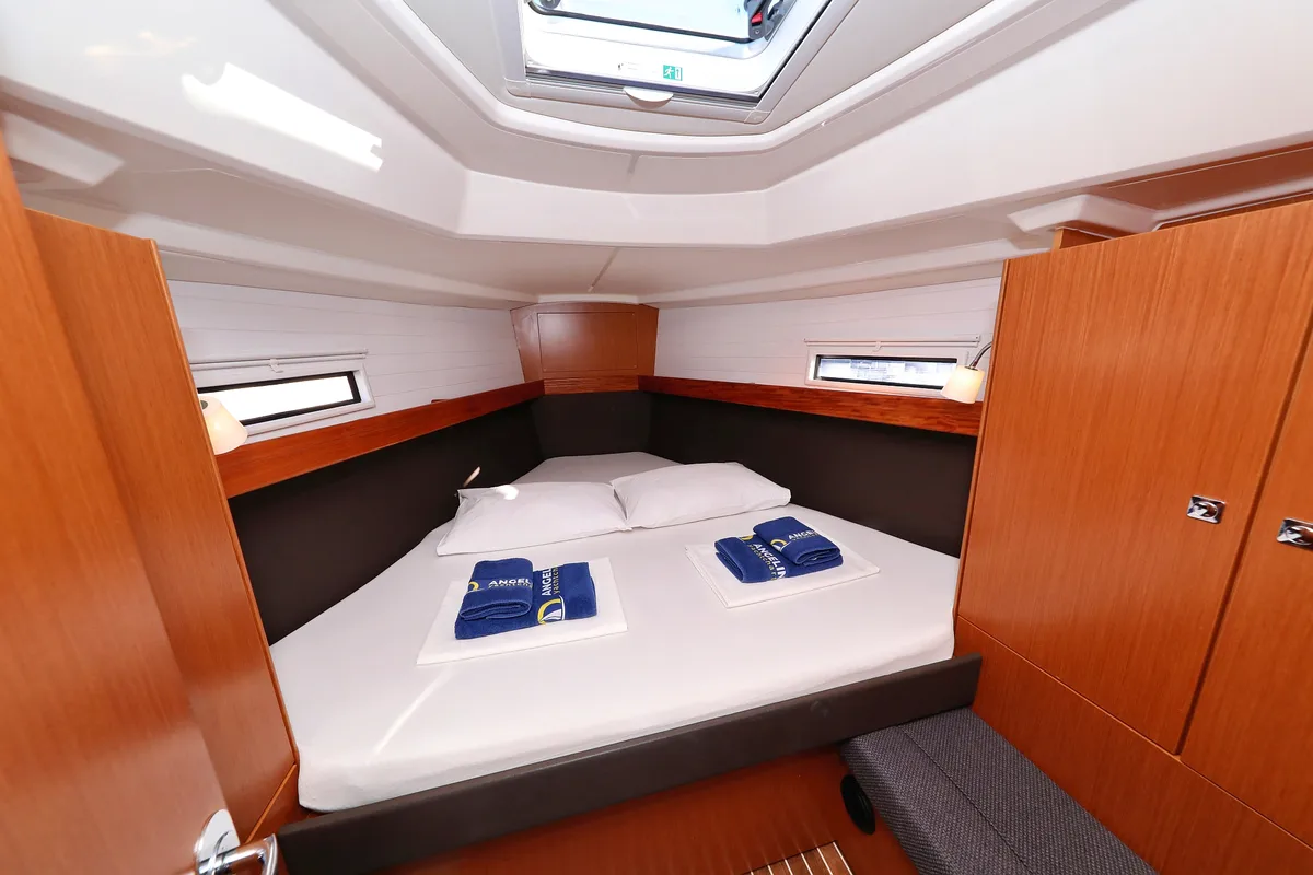 Cabin on Angelic, a Bavaria Cruiser 37 sailboat at Grad Biograd na Moru, Croatia