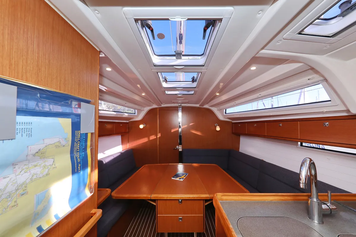 Salon of Angelic, a Bavaria Cruiser 37 sailboat at Grad Biograd na Moru, Croatia