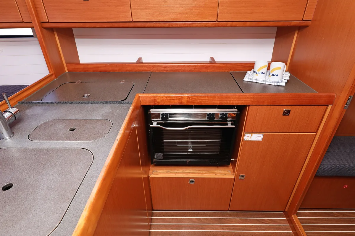 Galley of Angelic, a Bavaria Cruiser 37 sailboat at Grad Biograd na Moru, Croatia