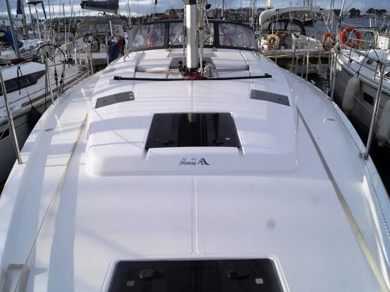 Deck of Mickey, a Hanse 415 sailboat at Primošten, Croatia