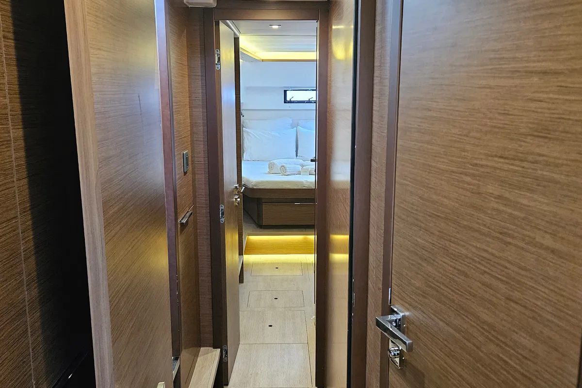 Cabin on Shanti, a Lagoon 46 catamaran at Fethiye, Turkey