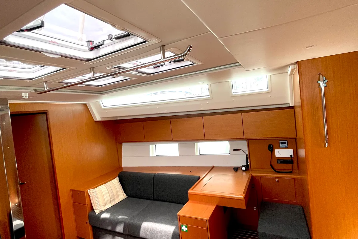 Salon of Ciao Bella, a Bavaria C50 Holiday sailboat at Grad Kaštela, Croatia