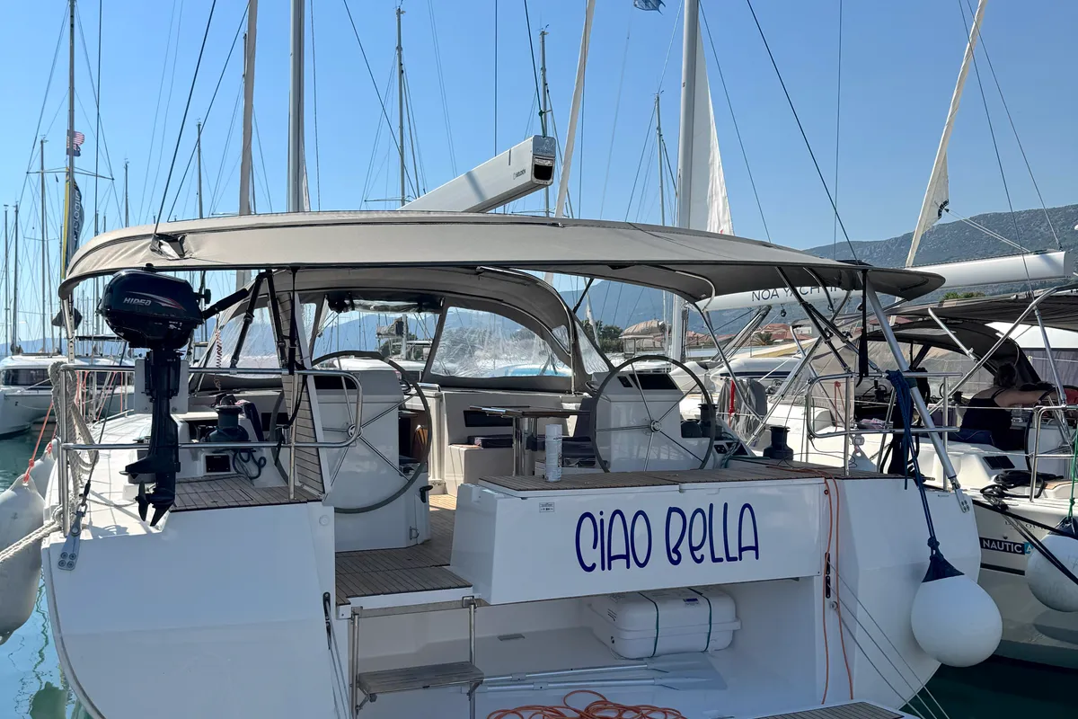 Ciao Bella, a Bavaria C50 Holiday sailboat at Grad Kaštela, Croatia