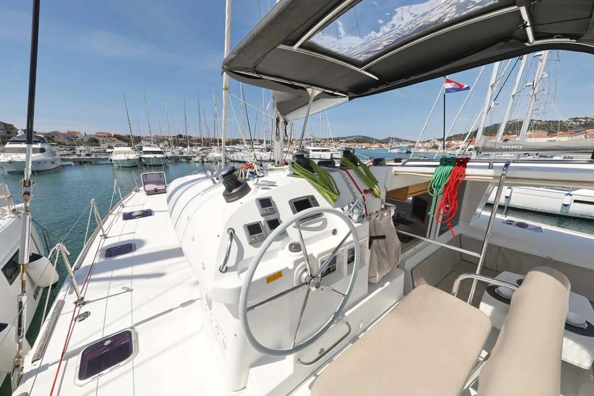 Deck of Atlantic, a Lagoon 400 catamaran at Općina Medulin, Croatia