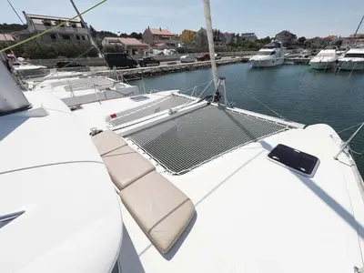 Exterior view of Atlantic, a Lagoon 400 catamaran at Općina Medulin, Croatia