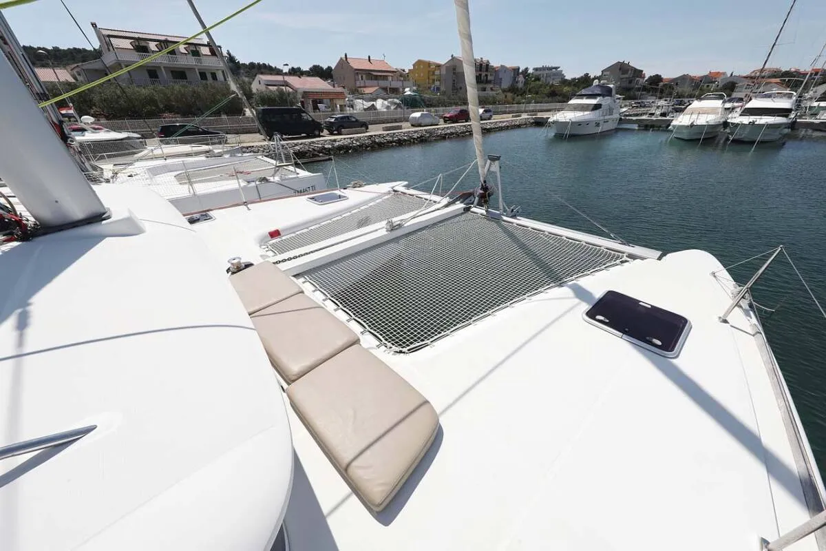 Exterior view of Atlantic, a Lagoon 400 catamaran at Općina Medulin, Croatia