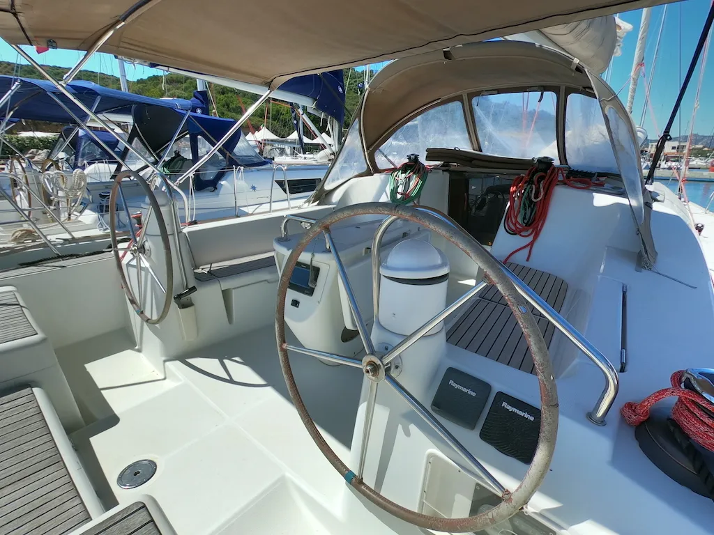 Praha, a Jeanneau Sun Odyssey 42i sailboat at Olbia, Italy