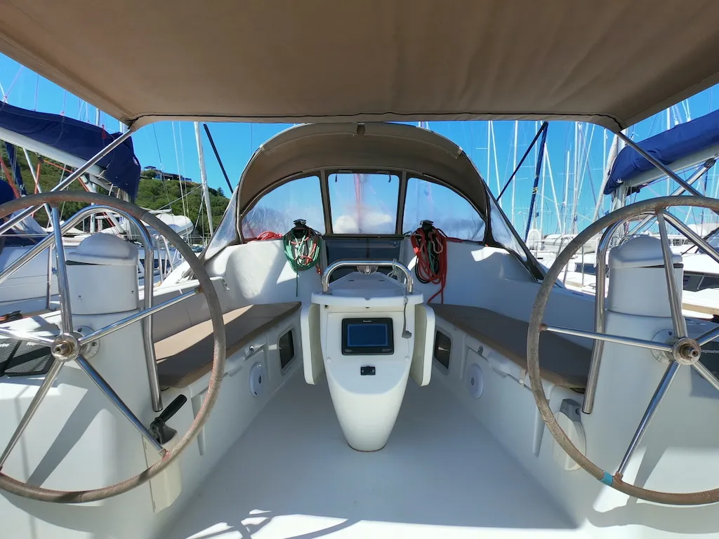 Praha, a Jeanneau Sun Odyssey 42i sailboat at Olbia, Italy