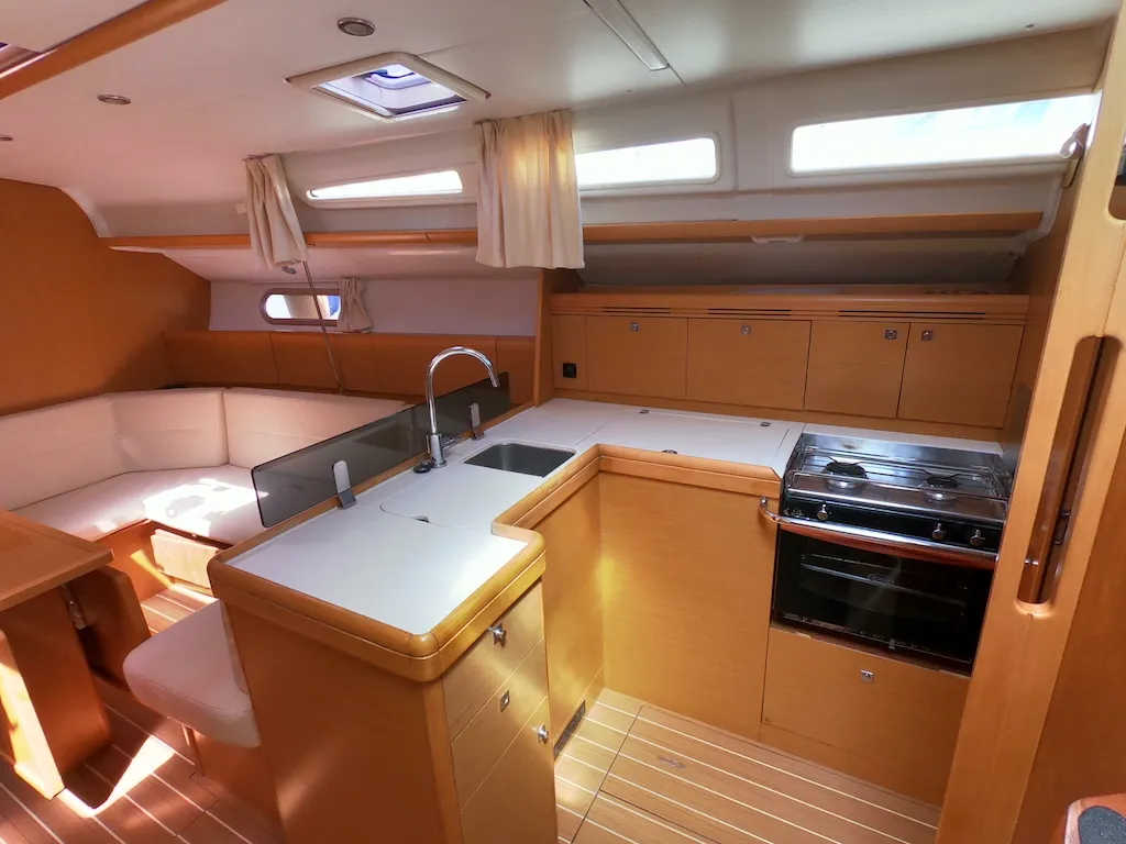 Praha, a Jeanneau Sun Odyssey 42i sailboat at Olbia, Italy