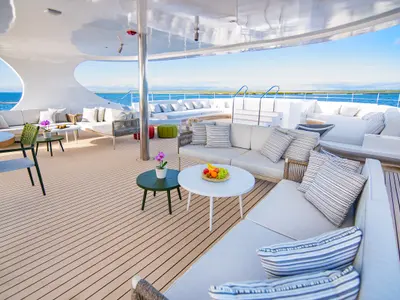 Tribute, a Luxury Motor Yacht motor yacht at Parroquia Puerto Baquerizo Moreno, Ecuador