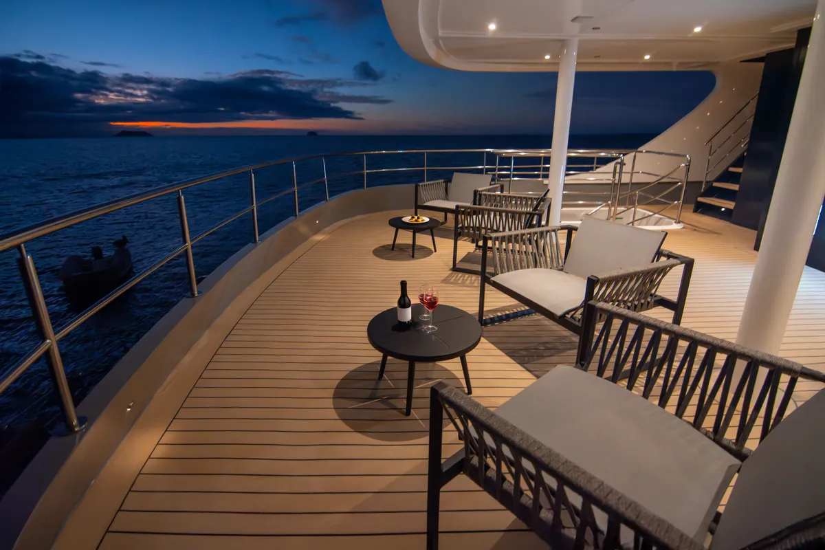 Tribute, a Luxury Motor Yacht motor yacht at Parroquia Puerto Baquerizo Moreno, Ecuador