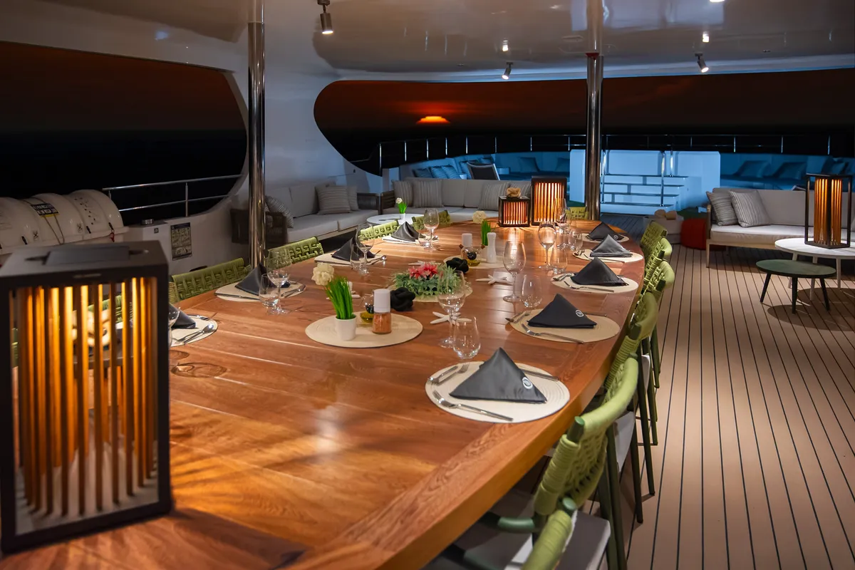 Tribute, a Luxury Motor Yacht motor yacht at Parroquia Puerto Baquerizo Moreno, Ecuador