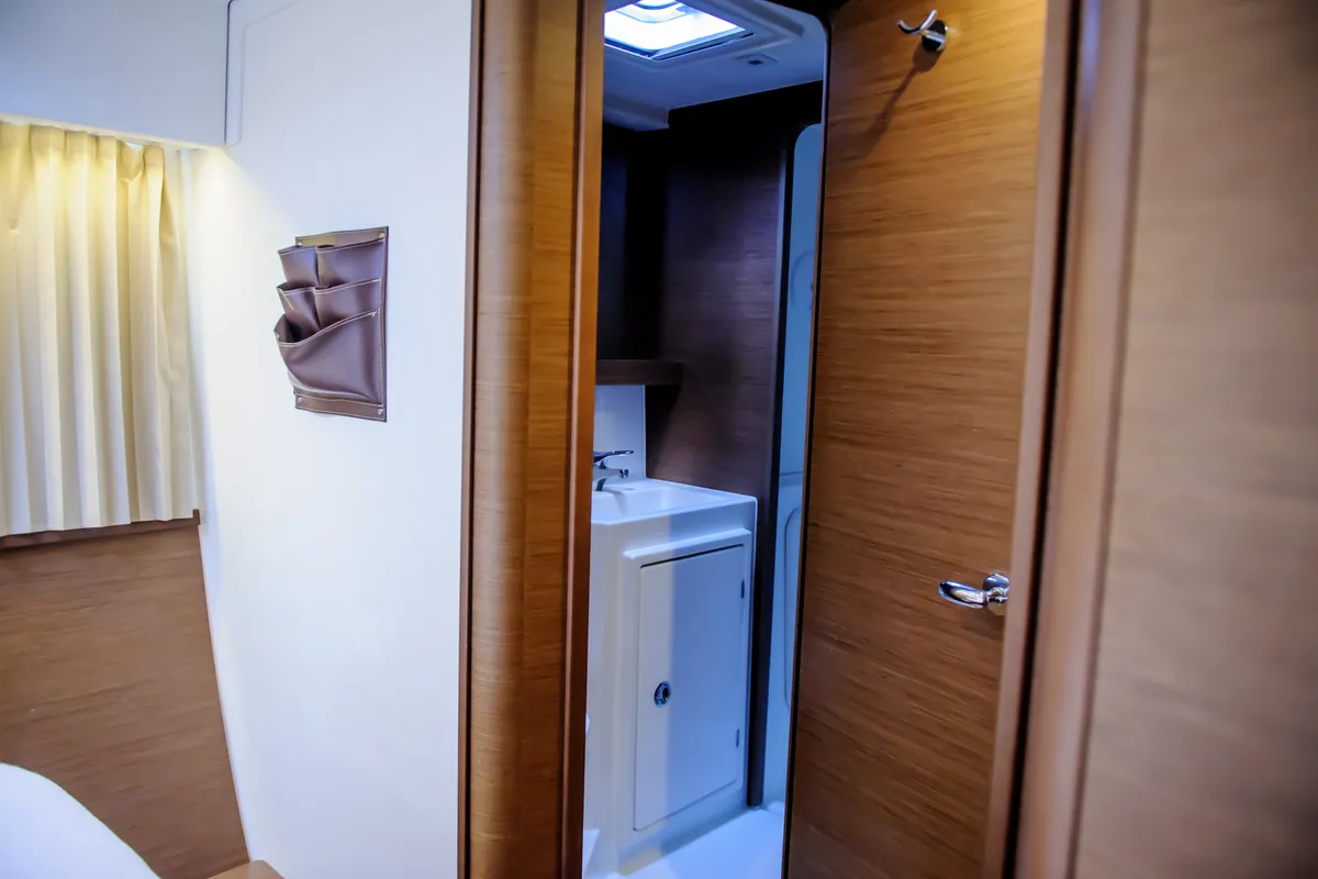 Galley of Full Moon, a Lagoon 42 catamaran at Municipal Unit of Lefkada, Greece
