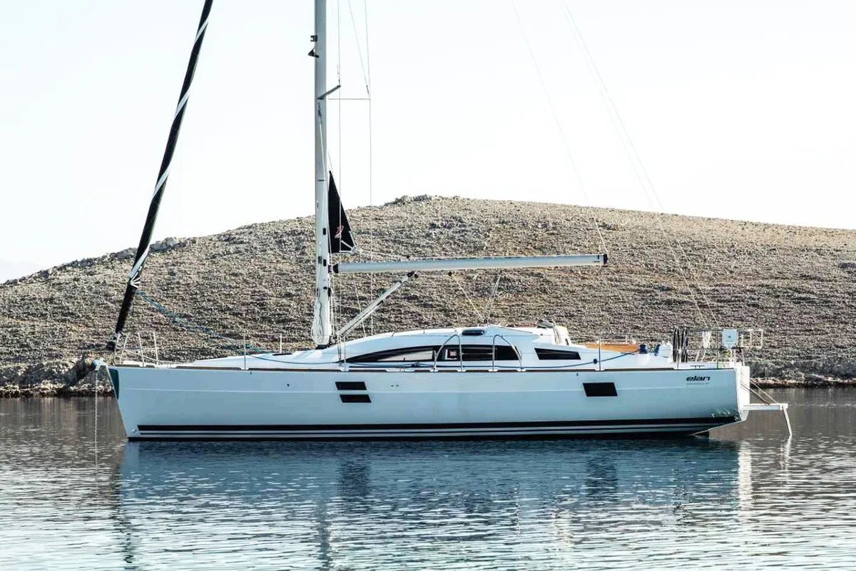 Exterior view of Oto, a Elan Impression 40.1 sailboat at Grad Šibenik, Croatia