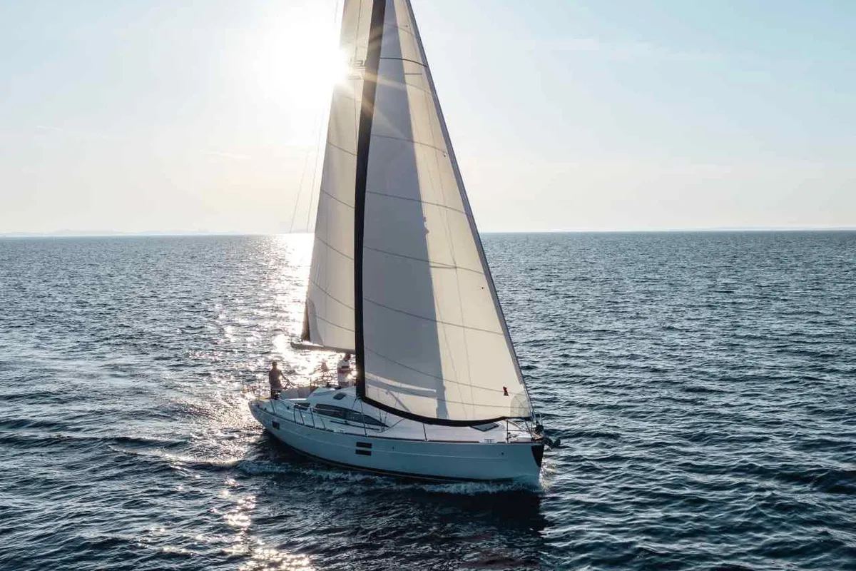 Exterior view of Oto, a Elan Impression 40.1 sailboat at Grad Šibenik, Croatia