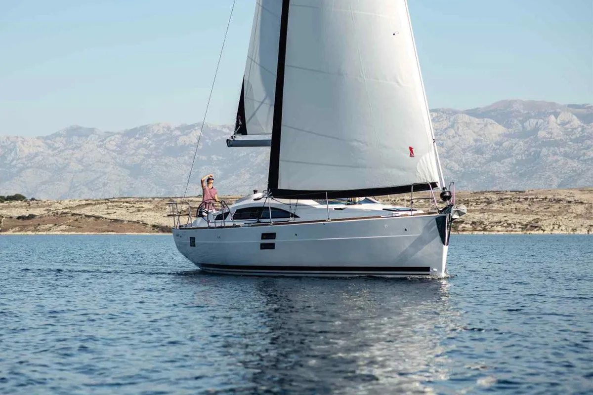Exterior view of Oto, a Elan Impression 40.1 sailboat at Grad Šibenik, Croatia