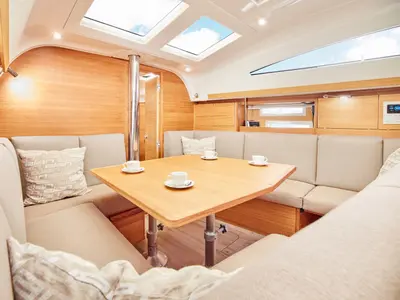 Salon of Oto, a Elan Impression 40.1 sailboat at Grad Šibenik, Croatia