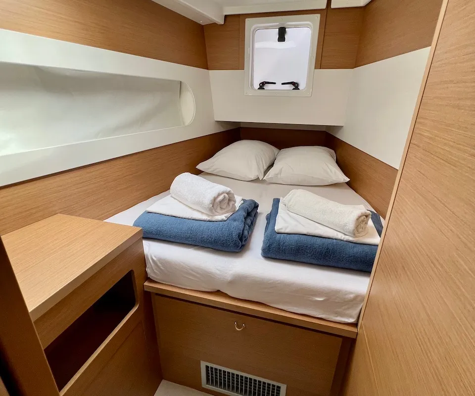 Cabin on Silver Kiss, a Excess 12 - 4 + 1 + 1 cab. catamaran at Dubrovnik, Croatia