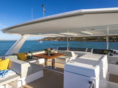 Deck of Moorings 464pc Exclusive, a Leopard 46PC catamaran at Road Town, British Virgin Islands