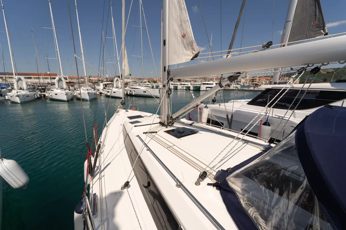 Freya, a Bavaria C38 sailboat at Pirovac, Croatia