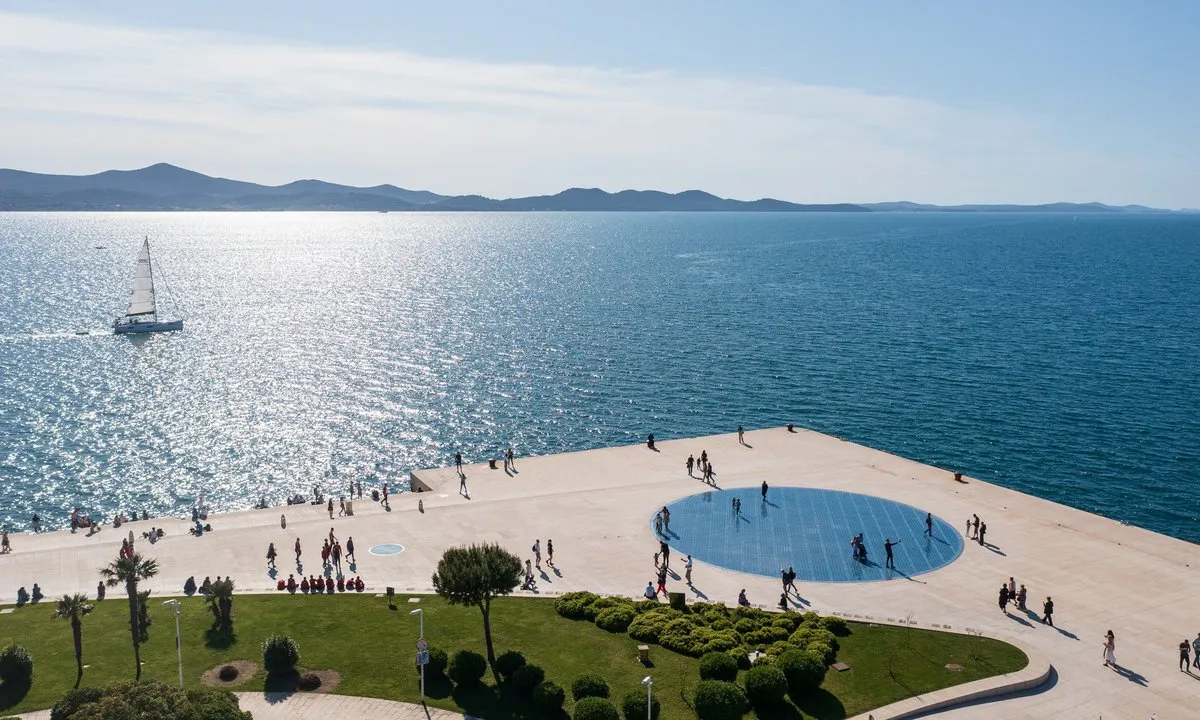Exterior view of Zara, a Elan Impression 45 sailboat at Zadar, Croatia