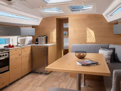Galley of Zara, a Elan Impression 45 sailboat at Zadar, Croatia
