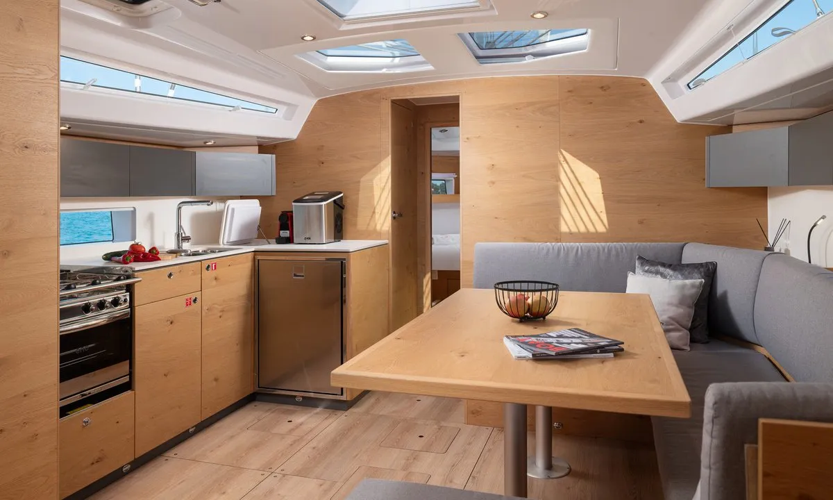 Galley of Zara, a Elan Impression 45 sailboat at Zadar, Croatia