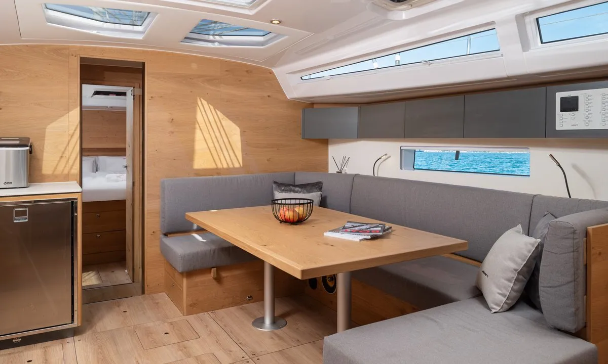 Salon of Zara, a Elan Impression 45 sailboat at Zadar, Croatia
