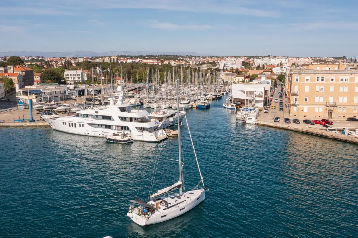 Zara, a Elan Impression 45 sailboat at Zadar, Croatia