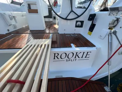 Deck of ROOKIE, a Beneteau Oceanis 34.1 sailboat at Split, Croatia