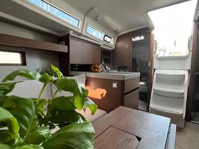 Galley of ROOKIE, a Beneteau Oceanis 34.1 sailboat at Split, Croatia