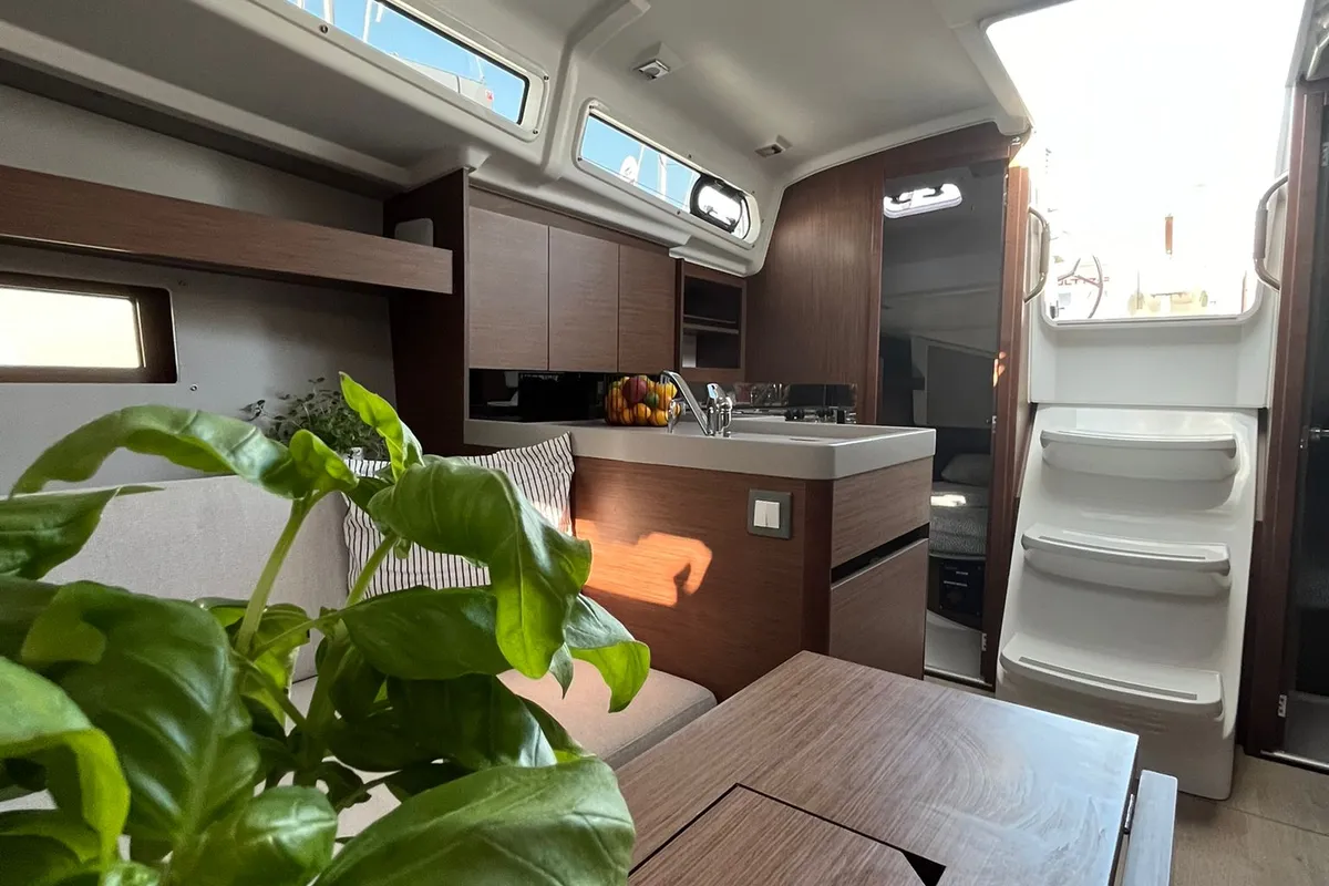 Galley of ROOKIE, a Beneteau Oceanis 34.1 sailboat at Split, Croatia